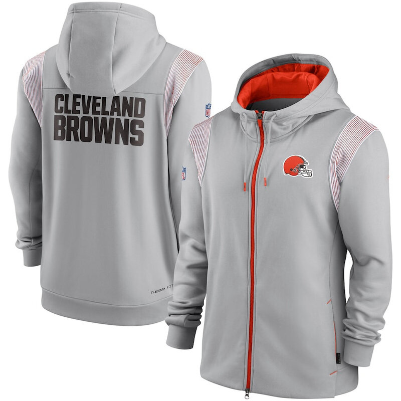 NFL Cleveland Browns long sleeve full zip up hoodie - hooded sweatshirt,two front pocket,fashion National Football League official licensed NFL football gear apparel