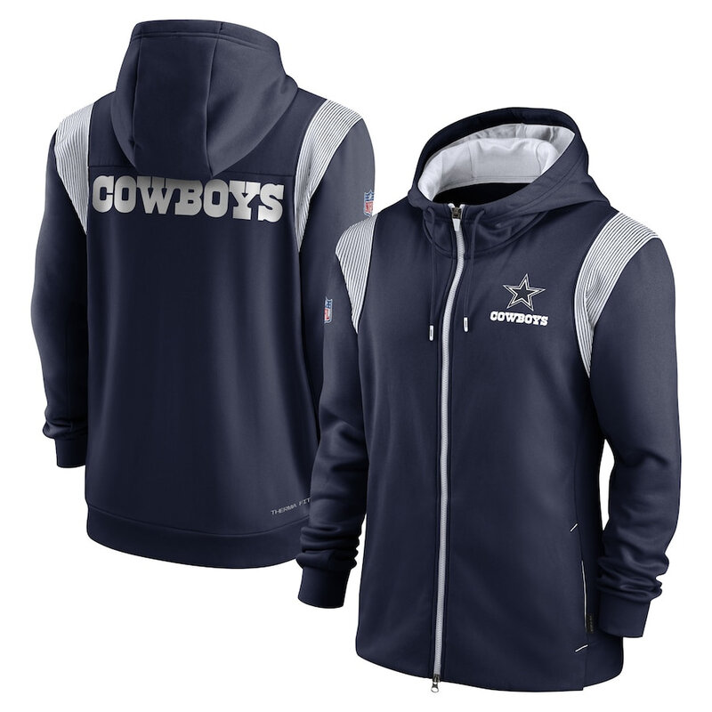 NFL Dallas Cowboys long sleeve full zip up hoodie - hooded sweatshirt,two front pocket,fashion National Football League official licensed NFL football gear apparel
