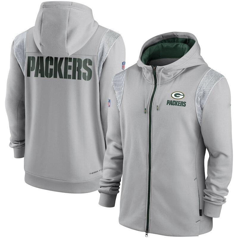 NFL Green Bay Packers long sleeve full zip up hoodie - hooded sweatshirt,two front pocket,fashion National Football League official licensed NFL football gear apparel