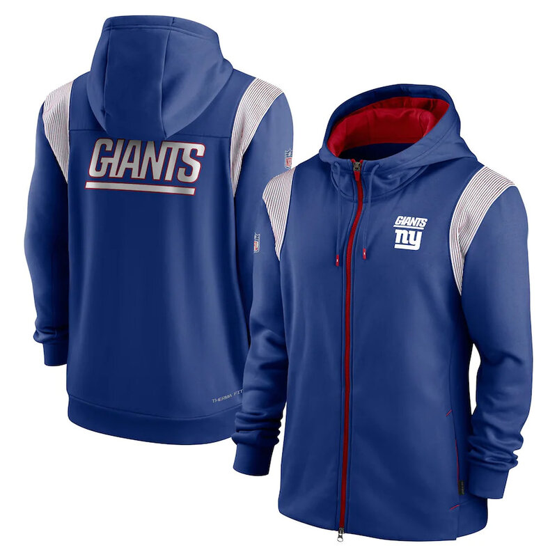 NFL New York Giants long sleeve full zip up hoodie - hooded sweatshirt,two front pocket,fashion National Football League official licensed NFL football gear apparel