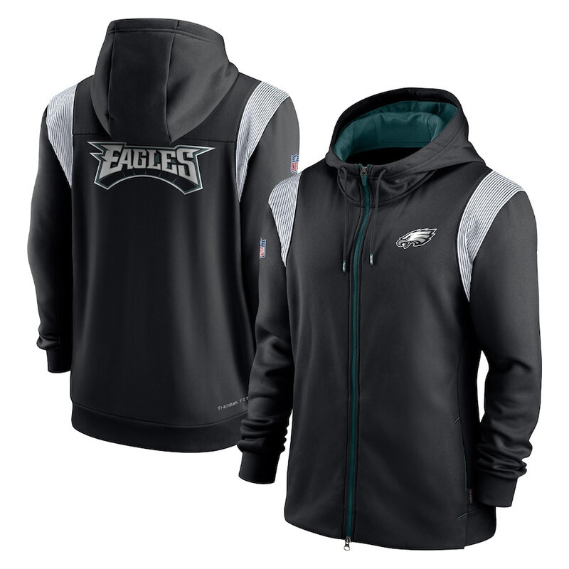 NFL Philadelphia Eagles long sleeve full zip up hoodie - hooded sweatshirt,two front pocket,fashion National Football League official licensed NFL football gear apparel