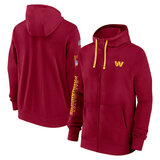National Football League (NFL) Washington Commanders full zip up hoodie with drawstring hooded for NFL die-heart fans