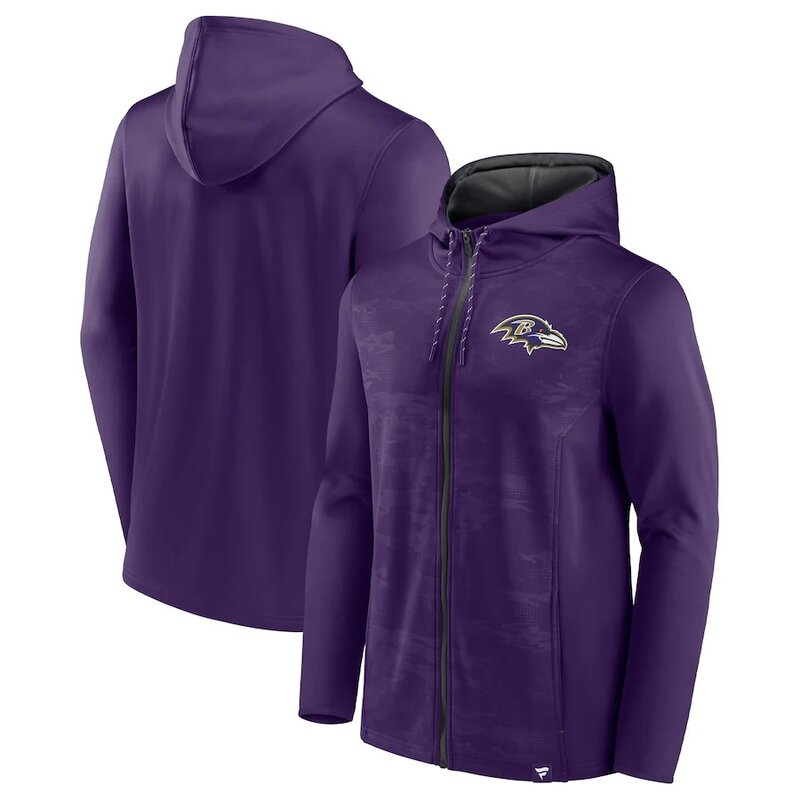 NFL Zip Hoodie Team Baltimore Ravens Jersey Purple