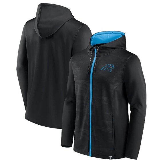 NFL Zip Hoodie Team Carolina Panthers Jersey Black
