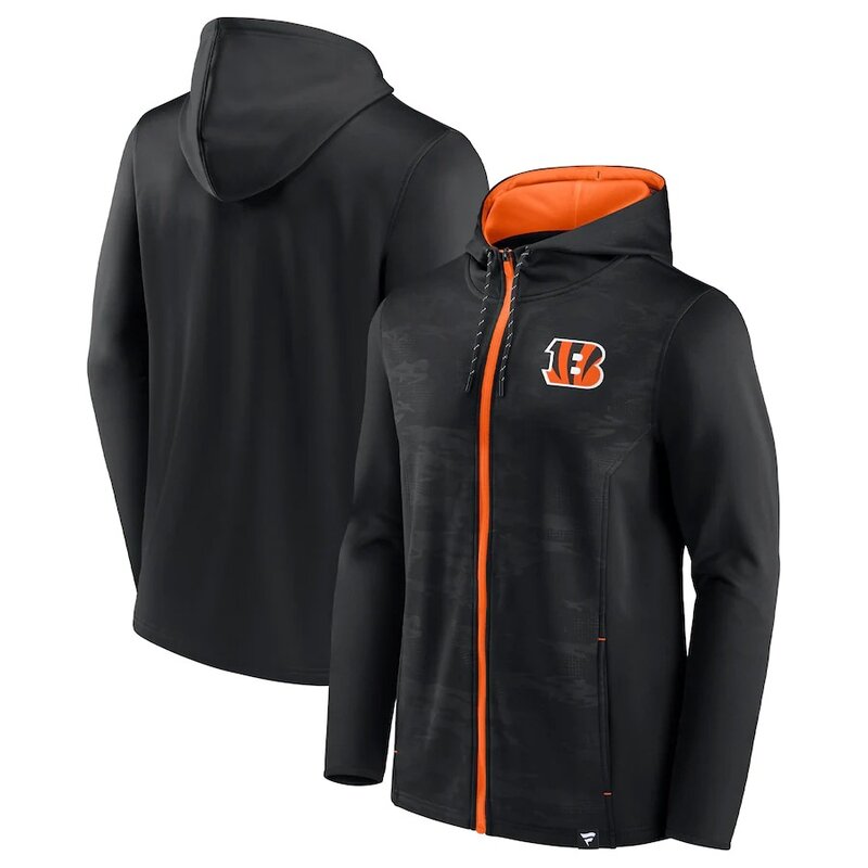 NFL Zip Hoodie Team Cincinnati Bengals Jersey Black
