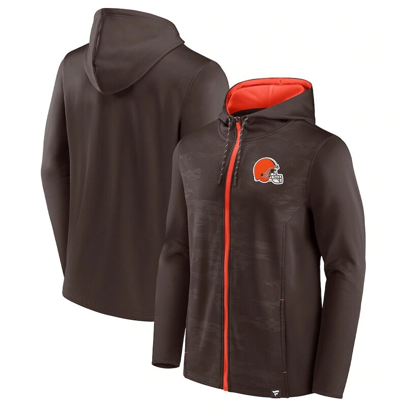 NFL Zip Hoodie Team Cleveland Browns Jersey Bown