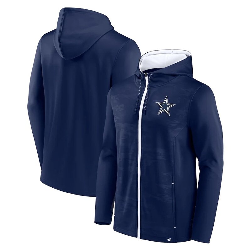NFL Zip Hoodie Team Dallas Cowboys Jersey Blue