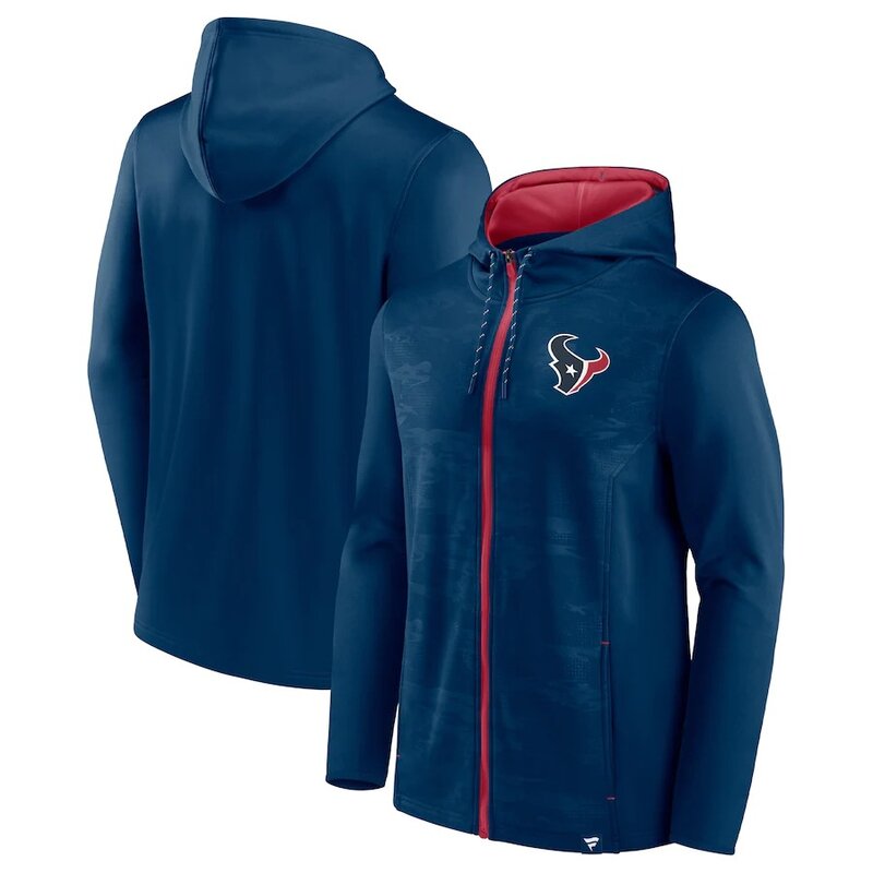 NFL Zip Hoodie Team Houston Texans Jersey Blue