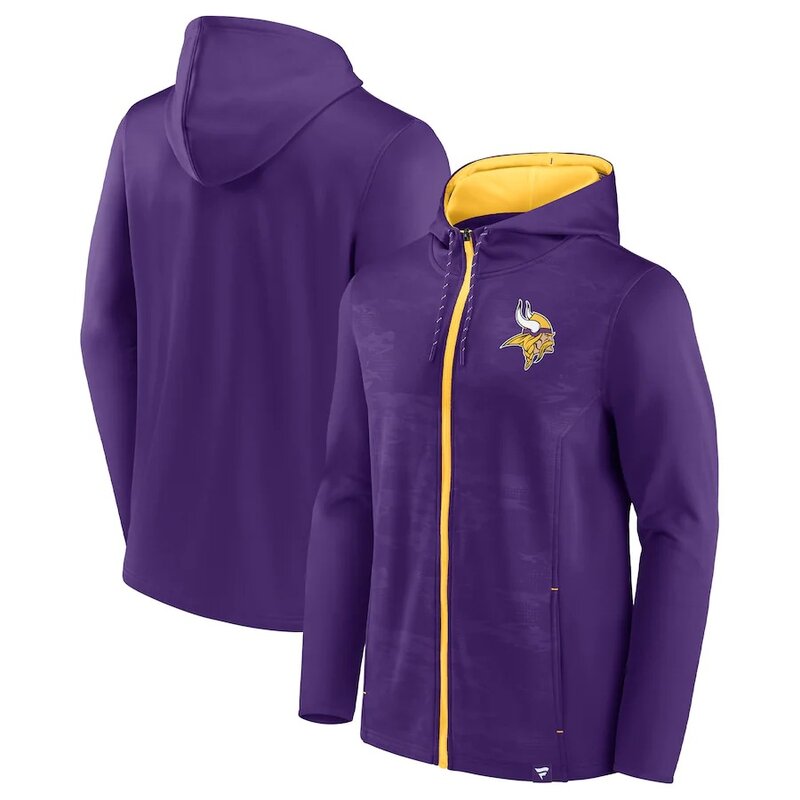NFL Zip Hoodie Team Minnesota Vikings Jersey Purple