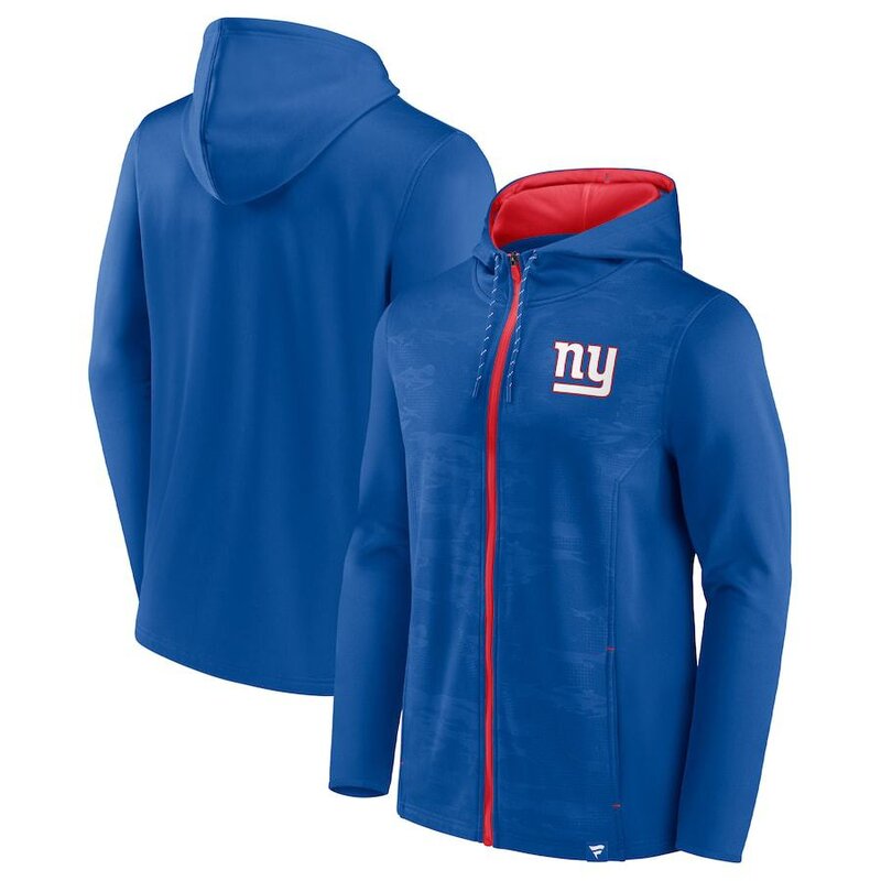 NFL Zip Hoodie Team New York Giants Jersey Blue