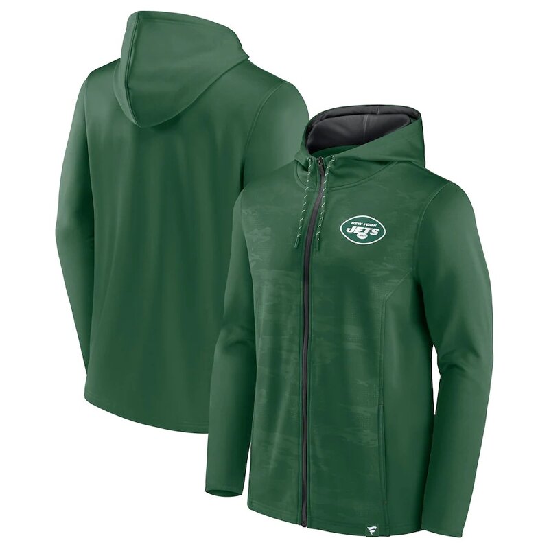 NFL Zip Hoodie Team New York Jets Jersey Green