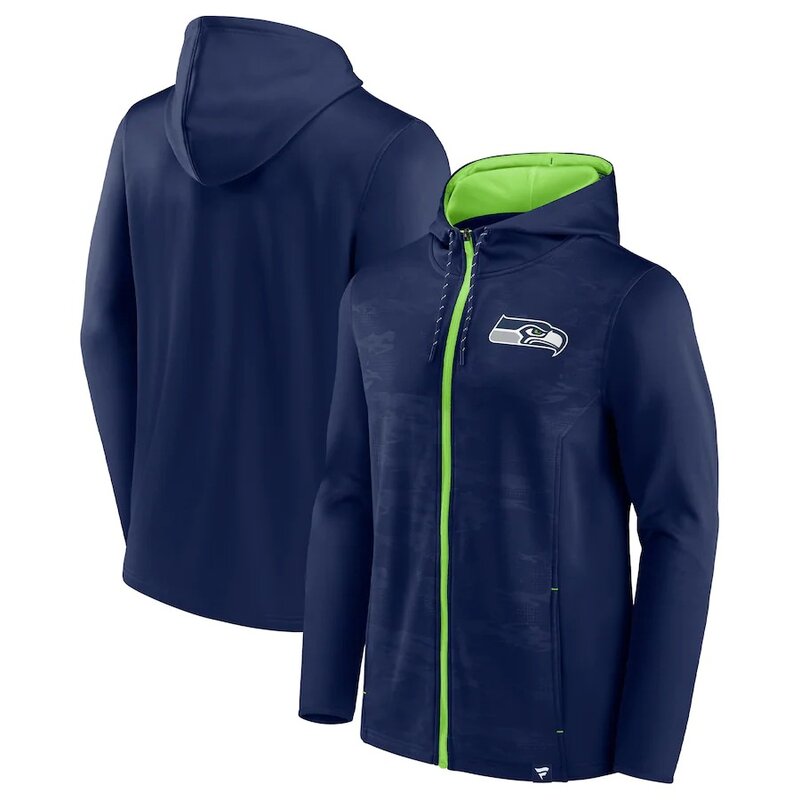 NFL Zip Hoodie Team Seattle Seahawks Jersey Blue