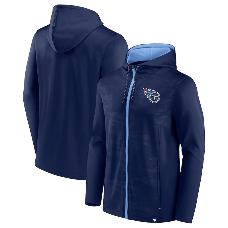 NFL Zip Hoodie Team Tennessee Titans Jersey Blue