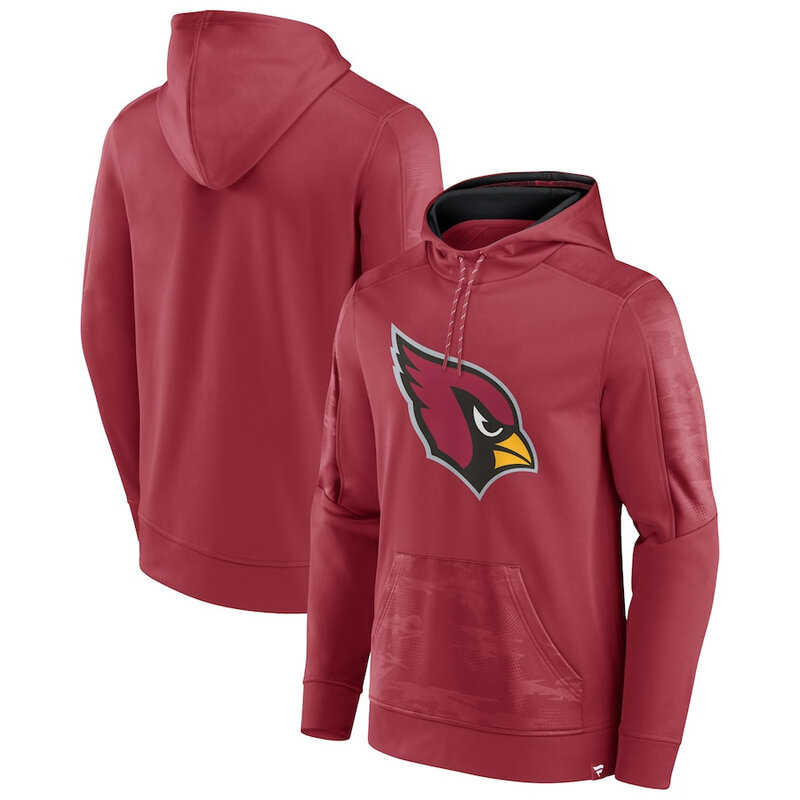 NFL apparel - NFL Arizona Cardinals American Football Hoodies Red,long sleeve drawstring hooded football gear with front pockets