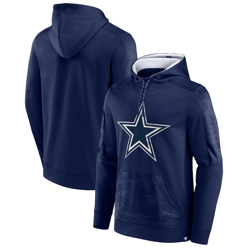 Game Day NFL apparel - NFL Dallas Cowboys American Football Hoodies Blue,long sleeve drawstring hooded sweatshirt football wear with front pockets