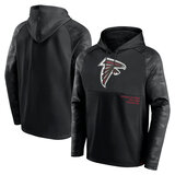 NFL apparel - NFL Team Hoodie Atlanta Falcons Football Gear Black,long sleeve drawstring hooded football wear with front pockets