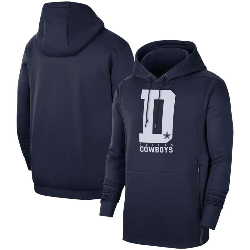 Game Day NFL apparel - NFL Team Hoodie Dallas Cowboys Football Apparel Blue,long sleeve drawstring hooded sweatshirt football wear with front pockets