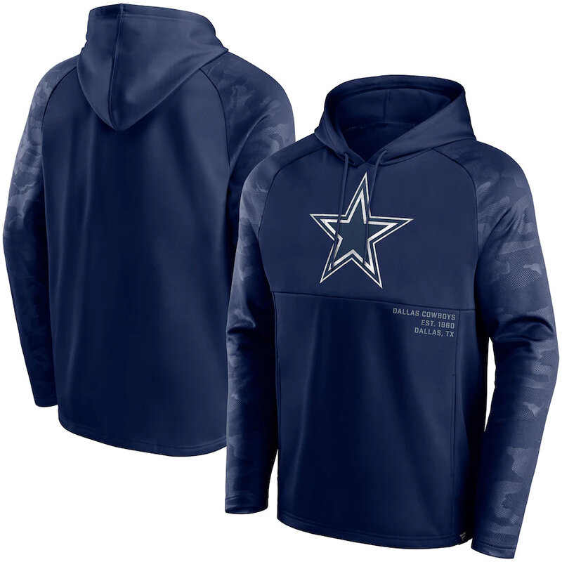 Game Day NFL apparel - NFL Team Hoodie Dallas Cowboys Football Gear Blue,long sleeve drawstring hooded sweatshirt football wear with front pockets