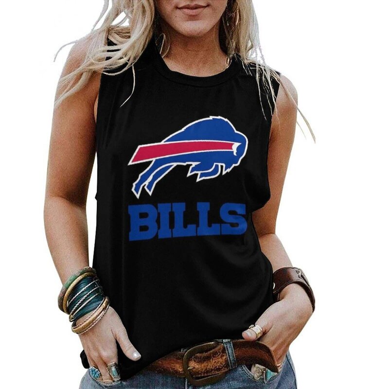 NFL Buffalo Bills Women Tank Top Gameday Sleeveless Tee,Casual Loose Tunic Blouses for ladies