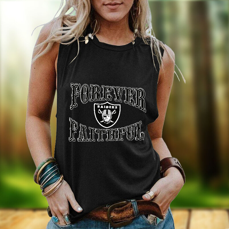 NFL Las Vegas Raiders Women Tank Top Gameday Shirt Black,Casual Loose Tunic Blouses for ladies