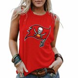 NFL Tampa Bay Buccaneers Tank Top Women Sleeveless Tee,Casual Loose Tunic Blouses for ladies