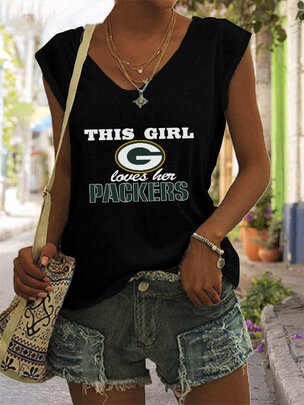 NFL Womens Green Bay Packers Iron Fan Tank Top Black,Casual Loose Tunic Blouses - Officially-Licensed Women's NFL Apparel