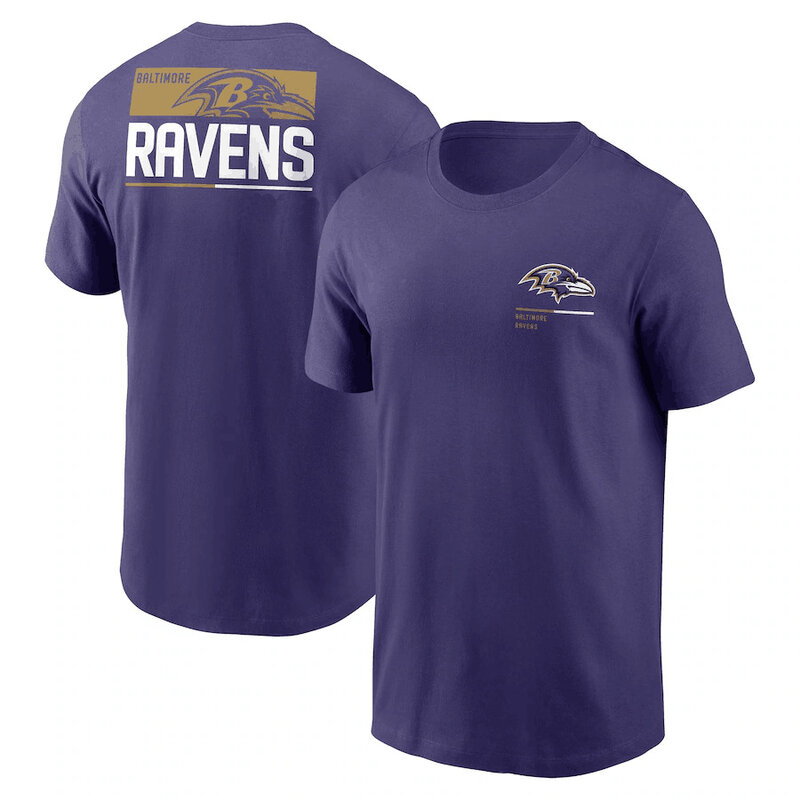 short sleeve NFL Baltimore Ravens Adult Gameday T-Shirt,Unleash Your Team Spirit During Game Day