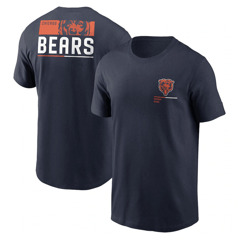 short sleeve NFL Chicago Bears Adult Gameday T-Shirt,Unleash Your Team Spirit During Game Day