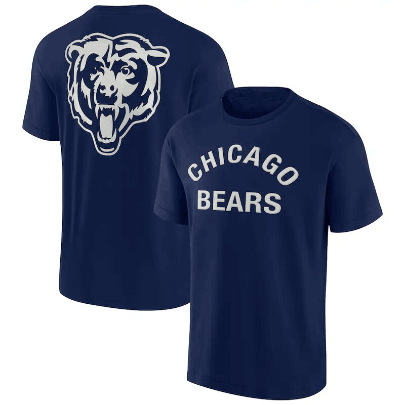 NFL Chicago Bears Team Logo Short Sleeve Polyester Performance game day Shirt,crewneck 3d print tee for football fans