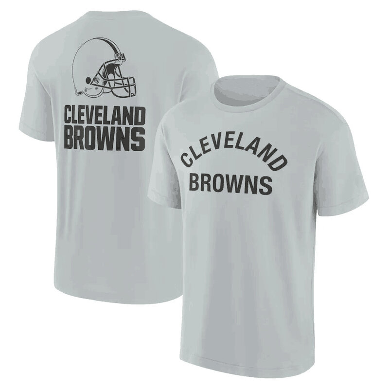NFL Cleveland Browns Team Logo Short Sleeve Polyester Performance game day Shirt,crewneck 3d print tee for football fans