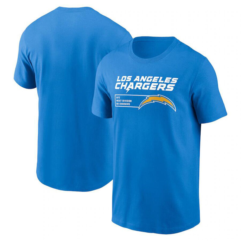 short sleeve NFL Los Angeles Chargers 3d graphic football T-Shirt