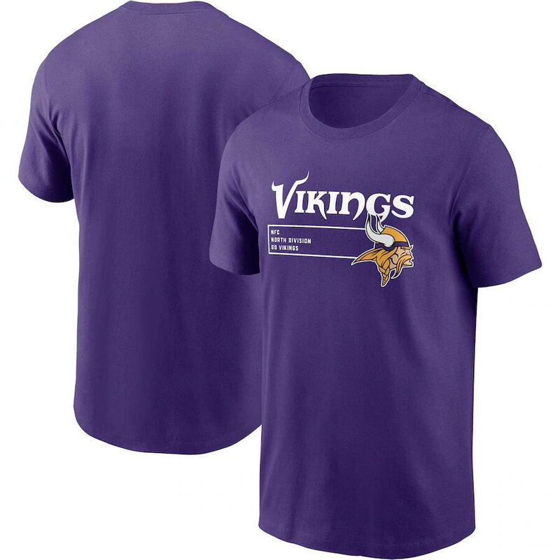 short sleeve NFL Minnesota Vikings 3d graphic football T-Shirt