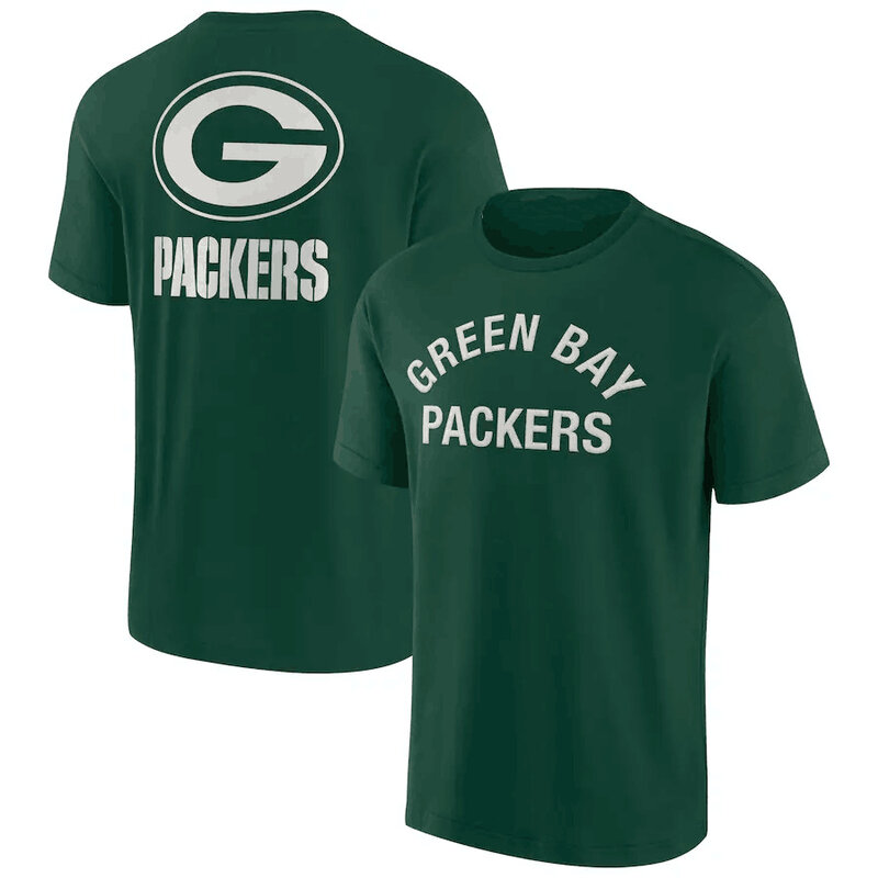 NFL Green Bay Packers Team Logo Short Sleeve Polyester Performance game day Shirt,crewneck 3d print tee for football fans