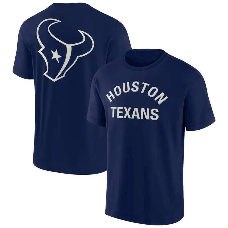 NFL Houston Texans Team Logo Short Sleeve Polyester Performance game day Shirt,crewneck 3d print tee for football fans