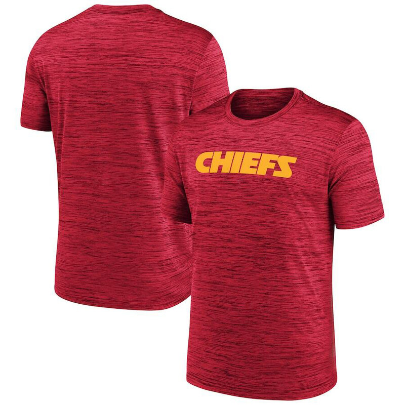 NFL Kansas City Chiefs Team Logo Short Sleeve Polyester Shirt,crewneck 3d graphic tee for football fans