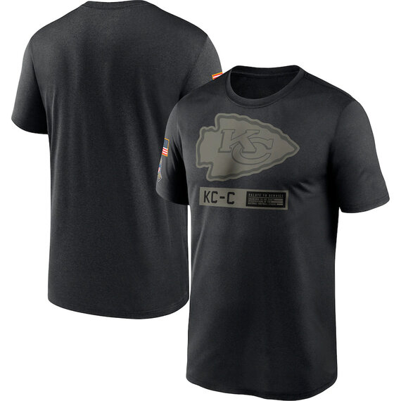 short sleeve crewneck NFL Kansas City Chiefs Salute To Service Apparel tee shirt, Football Collection