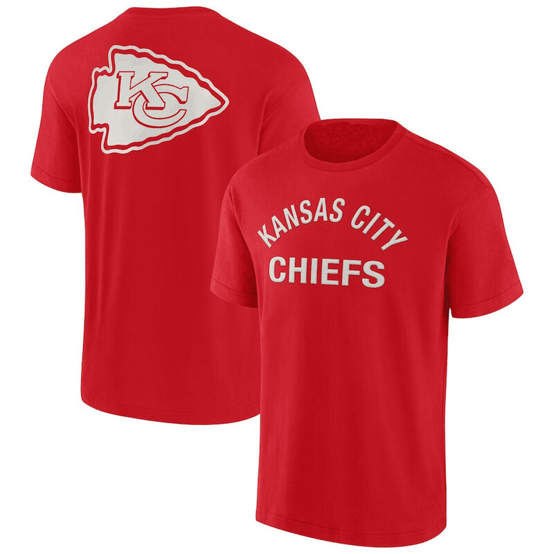 NFL Kansas City Chiefs Team Logo Short Sleeve Polyester Performance game day Shirt,crewneck 3d print tee for football fans