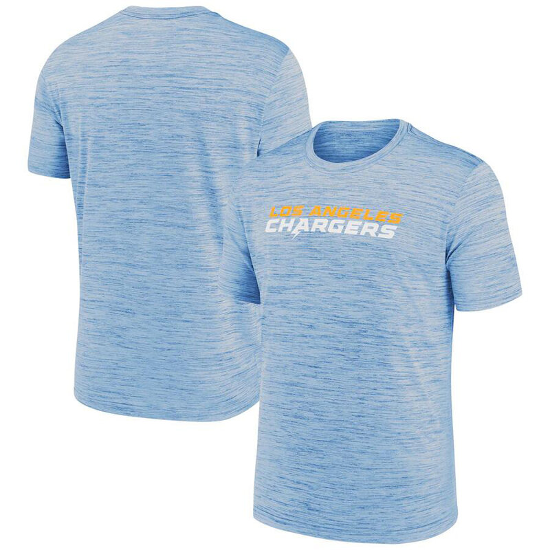 NFL Los Angeles Chargers Team Logo Short Sleeve Polyester Shirt,crewneck 3d graphic tee for football fans