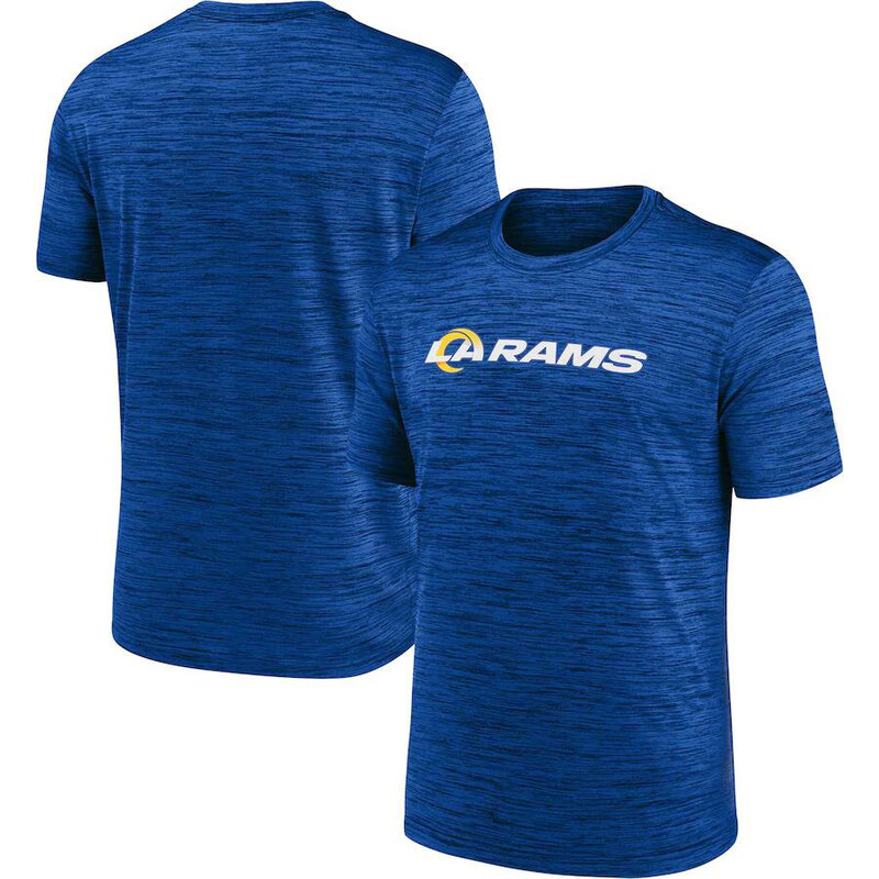 NFL Los Angeles Rams Team Logo Short Sleeve Polyester Shirt,crewneck 3d graphic tee for football fans