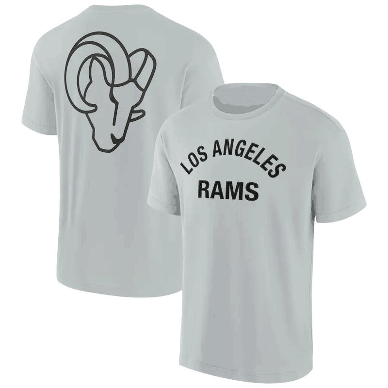 NFL Los Angeles Rams Team Logo Short Sleeve Polyester Performance game day Shirt,crewneck 3d print tee for football fans