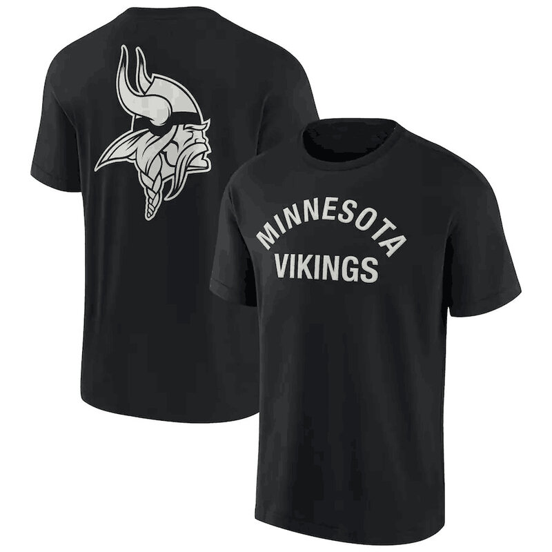 NFL Minnesota Vikings Team Logo Short Sleeve Polyester Performance game day Shirt,crewneck 3d print tee for football fans
