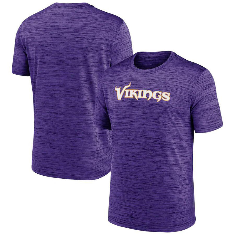 NFL Minnesota Vikings Team Logo Short Sleeve Polyester Shirt,crewneck 3d graphic tee for football fans