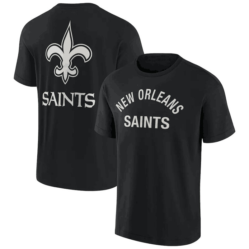 NFL New Orleans Saints Team Logo Short Sleeve Polyester Performance game day Shirt,crewneck 3d print tee for football fans