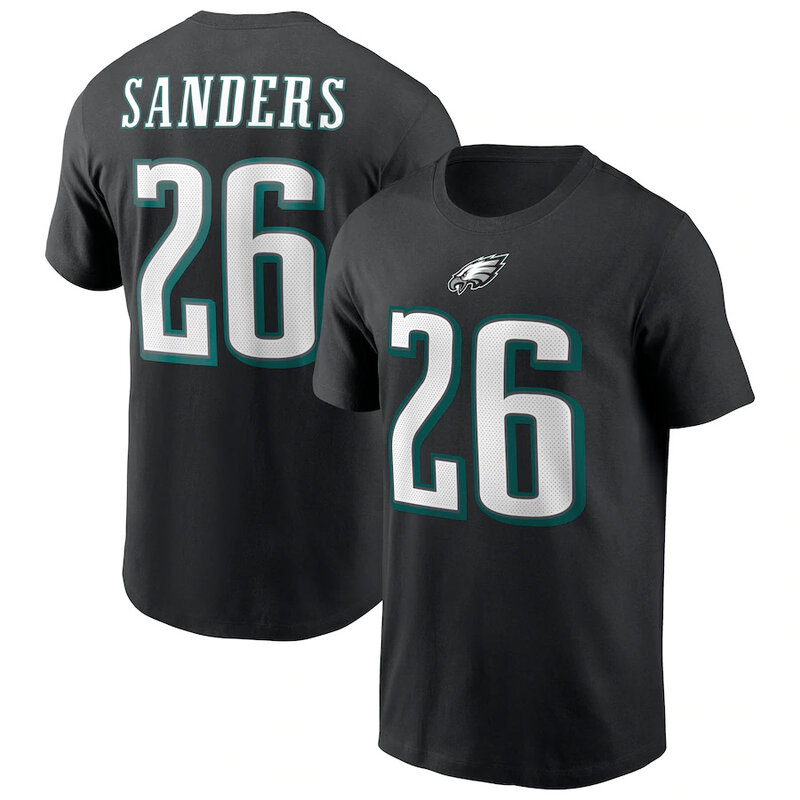 NFL Philadelphia Eagles Team logo player name and number Footall Shirt Short Sleeve Dri-fit workout gym running sport tee
