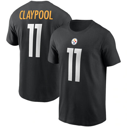 NFL Pittsburgh Steelers Team logo player name and number Footall Shirt Short Sleeve Dri-fit workout gym running sport tee