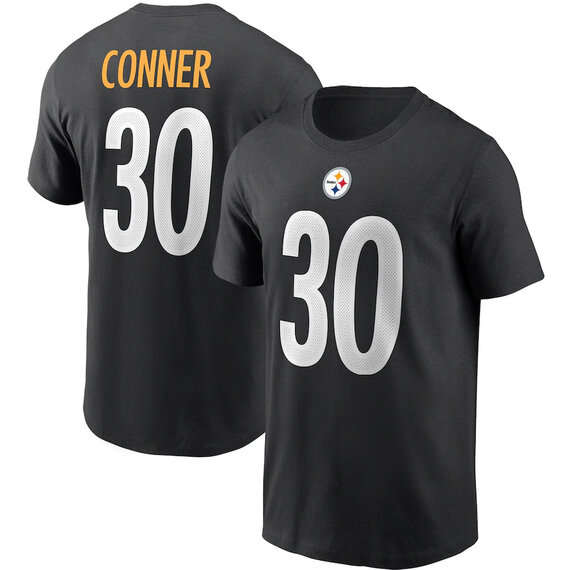 NFL Pittsburgh Steelers Team logo player name and number Footall Shirt Short Sleeve Dri-fit workout gym running sport tee