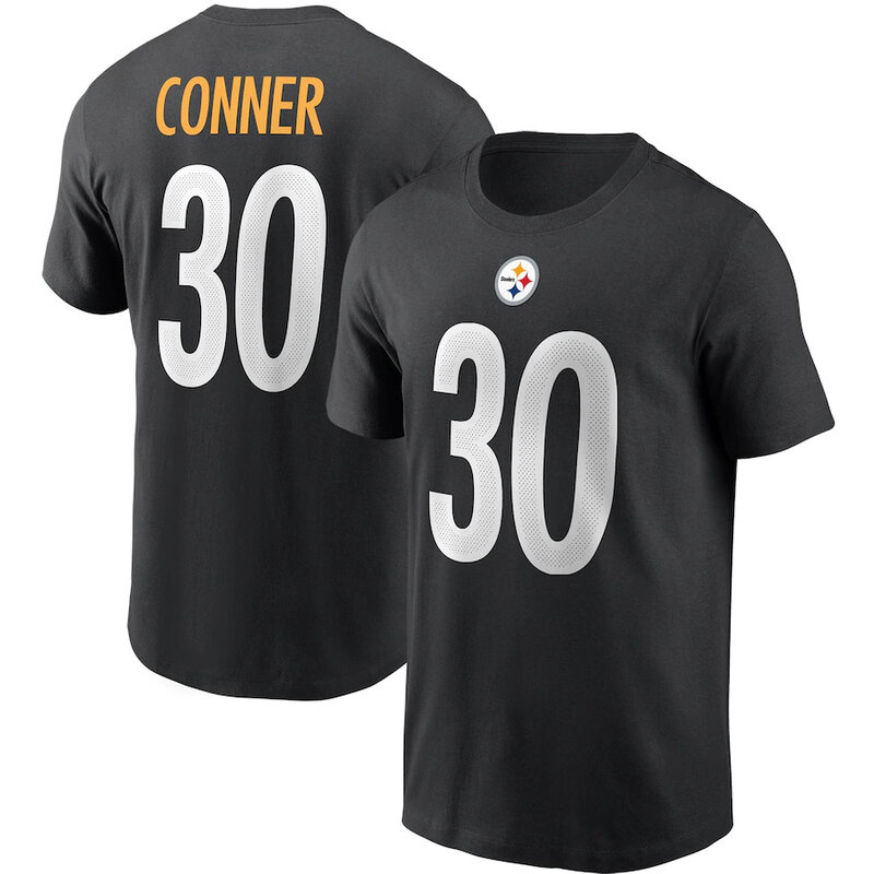 NFL Pittsburgh Steelers Team logo player name and number Footall Shirt Short Sleeve Dri-fit workout gym running sport tee