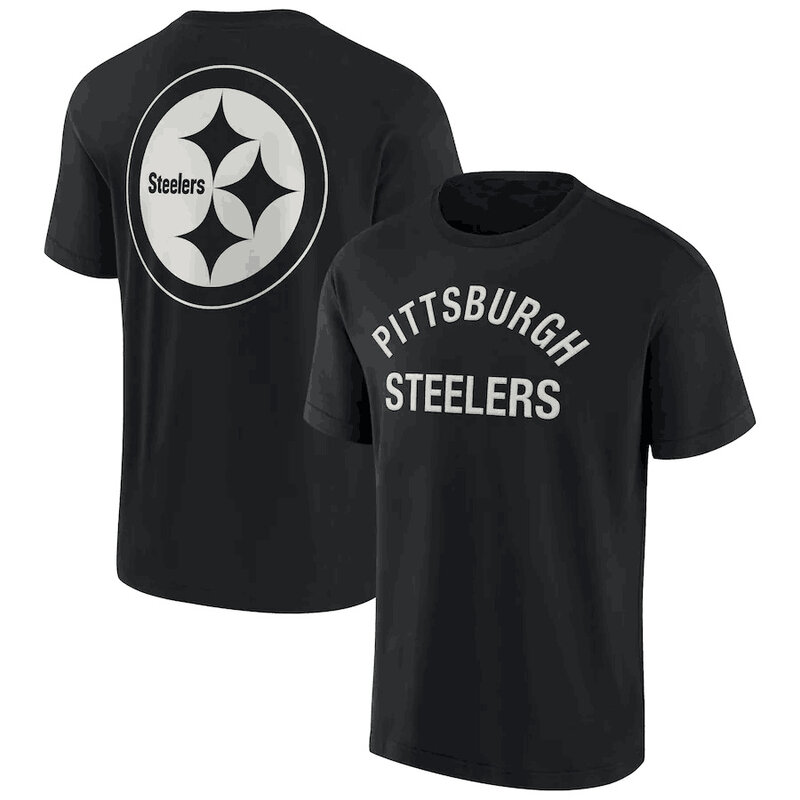 NFL Pittsburgh Steelers Team Logo Short Sleeve Polyester Performance game day Shirt,crewneck 3d print tee for football fans