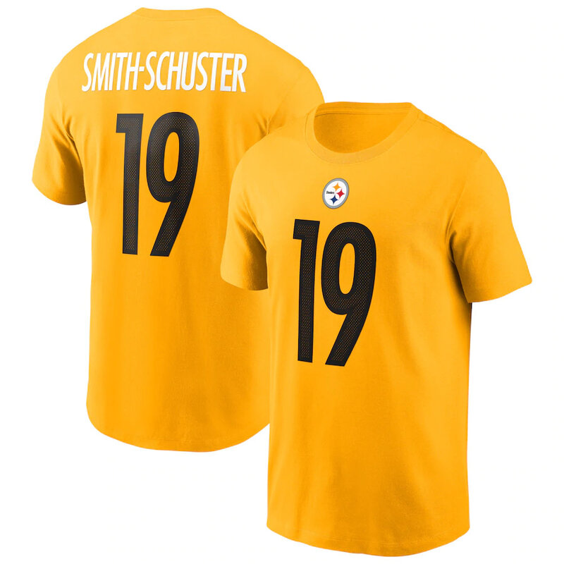NFL Pittsburgh Steelers Team logo player name and number Footall Shirt Short Sleeve Dri-fit workout gym running sport tee