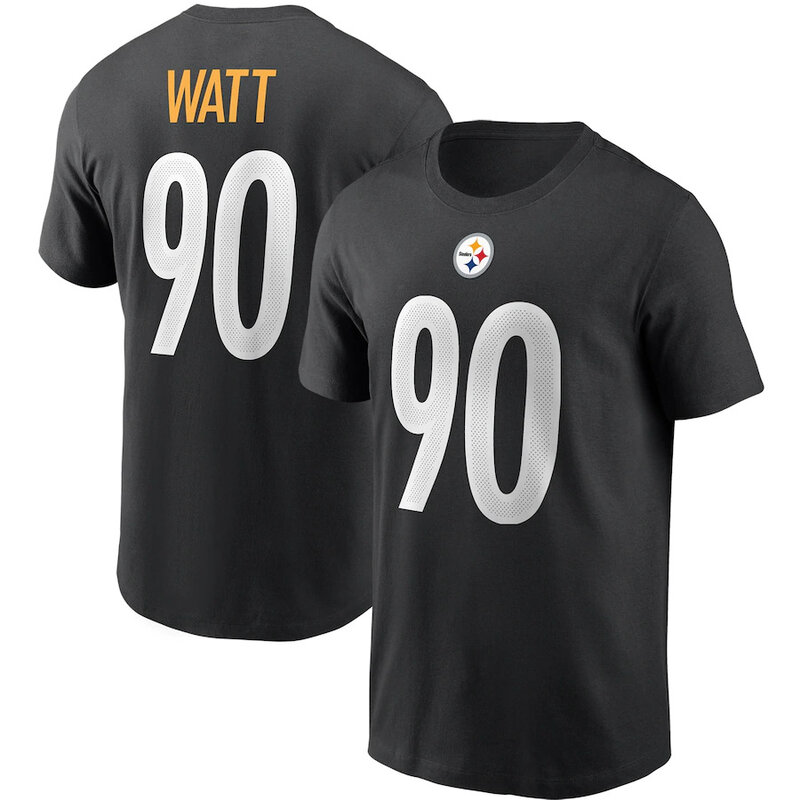 NFL Pittsburgh Steelers Team logo player name and number Footall Shirt Short Sleeve Dri-fit workout gym running sport tee